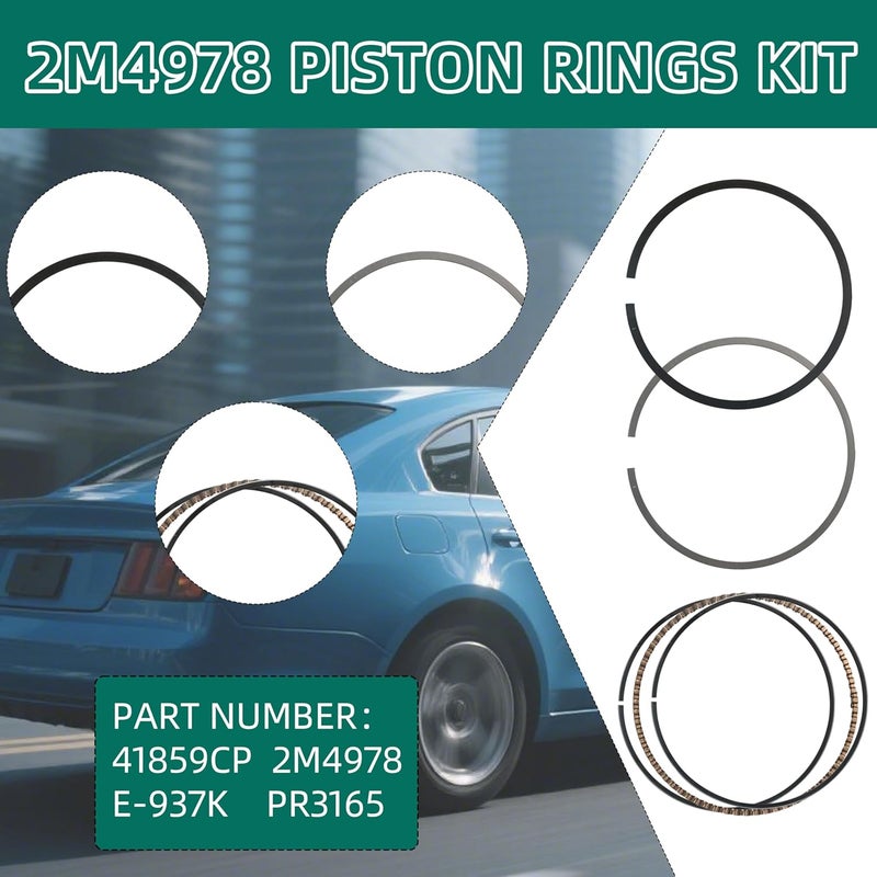 Riyhch 40PCS, Piston Ring kit,for 5.3L and 4.8L LS-based engines, including LM7, L59, LS4, LY5, LMG, LMF, LH6, LC9, and L33,OE 41859CP 2M4978 E-937K PR3165,Standard Size(STD) - Image 3